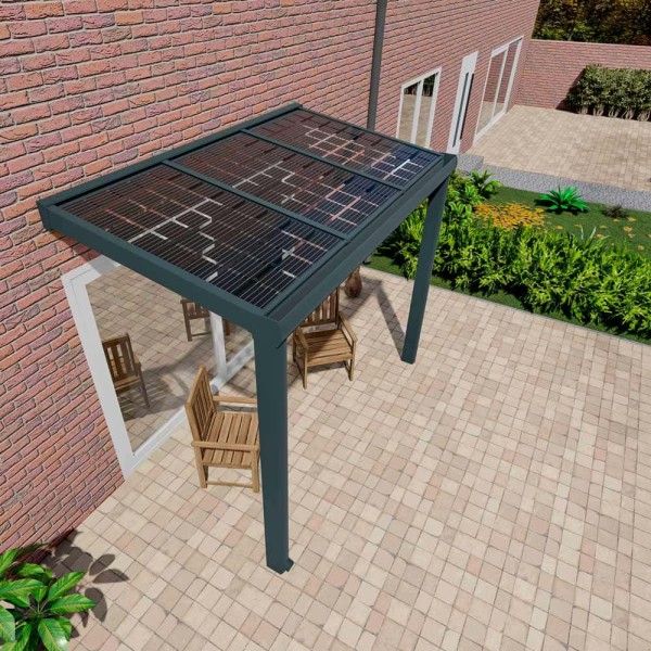 Solardach Anlage Photovoltaik Terrassenüberdachung UGAlu Solar