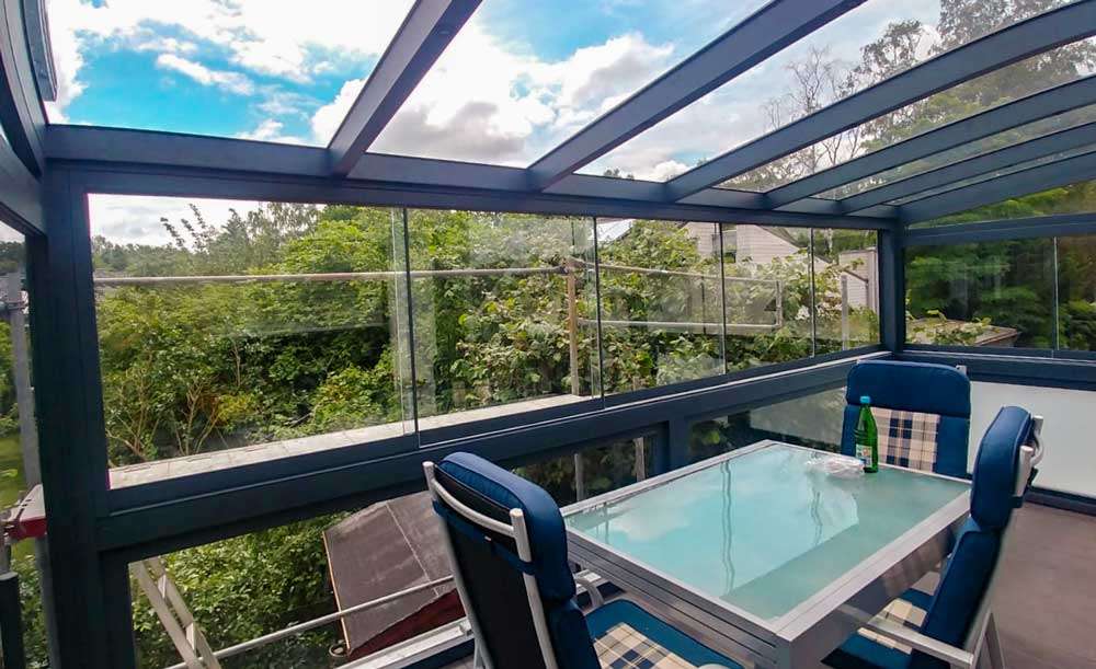 Detailaufnahme einer Überdachung