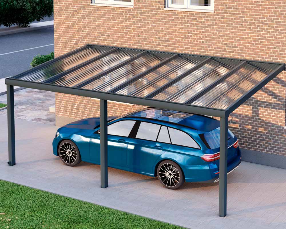 Alu Carport Bamberg 16mm Stegplatte