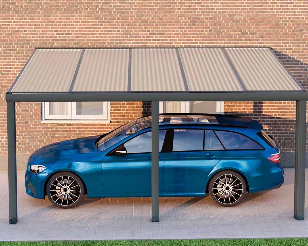 Alu Carport Dessau-Roßlau 16mm Stegplatte