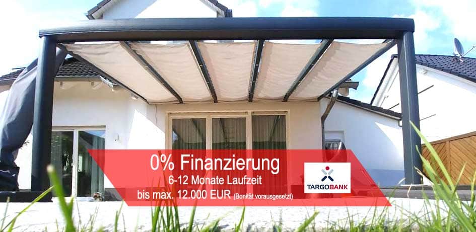 Terrassenüberdachung und Wintergarten mit 0% Finanzieren